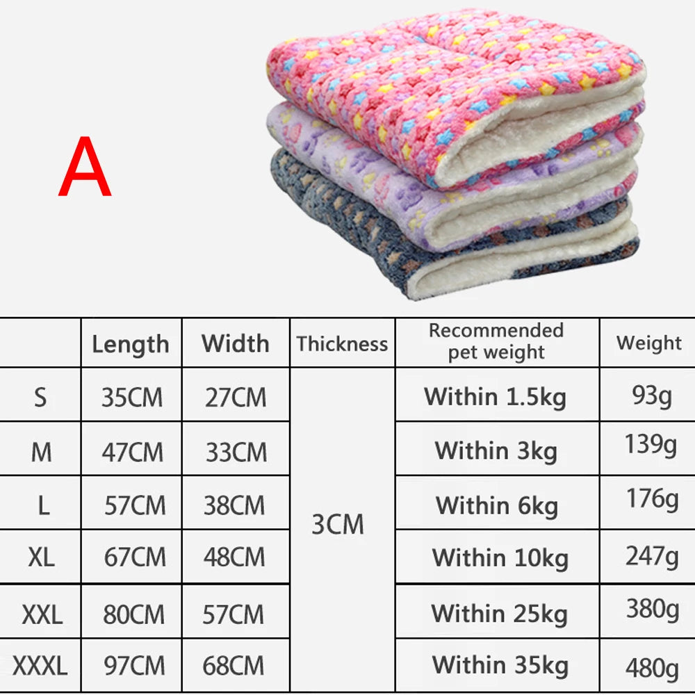 Thickened Flannel Dog Bed Mat for Comfort - Smarsty