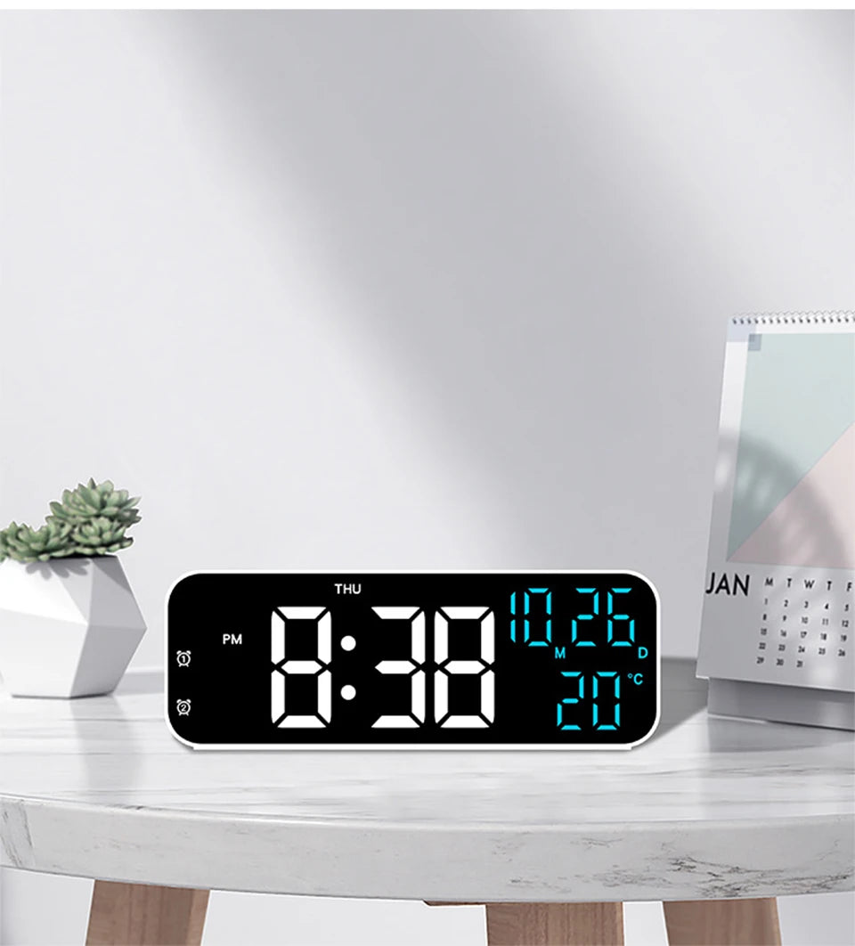Voice Control Digital Alarm Clock with Temperature Display - Smarsty