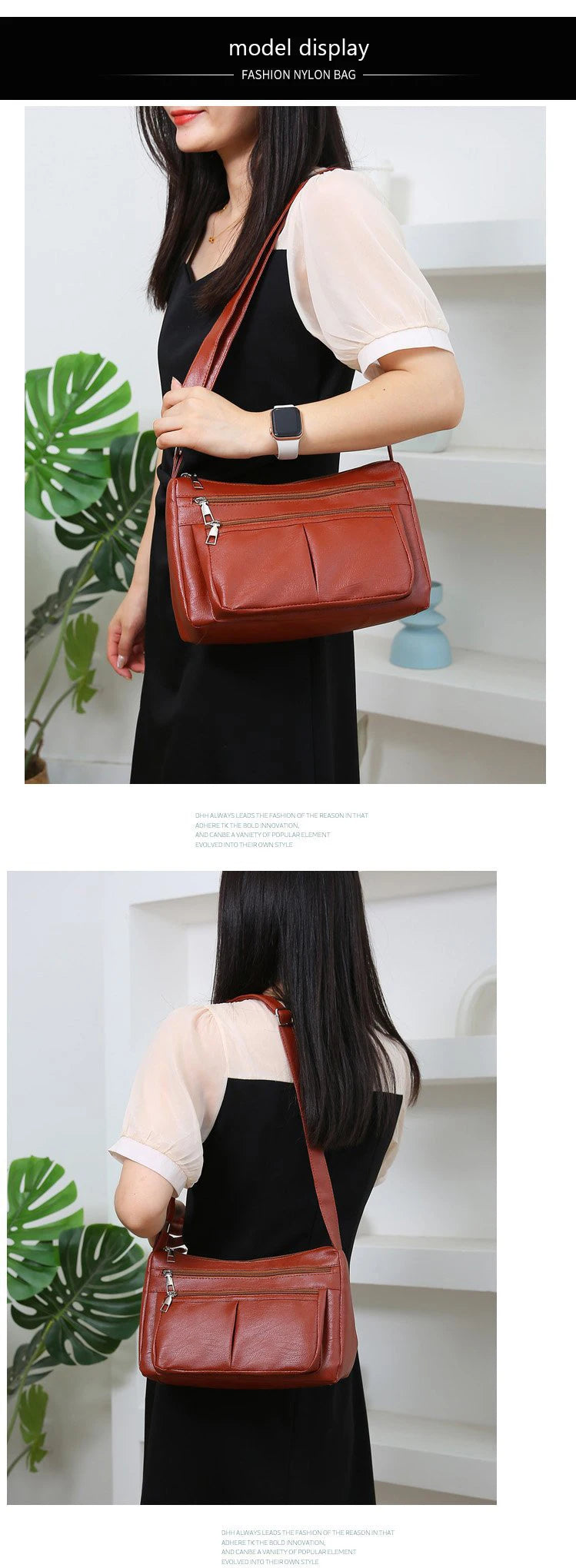 Korean Handbag Designer Leather Crossbody Bag for Women - Smarsty