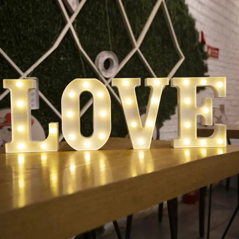 Colorful LED Letter Light for Weddings and Birthdays - Smarsty