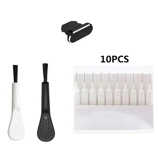 Cell Phone Charging Port Dust Plug with Cleaning Brush for IPhone 15 14 13 16Pro Max Plus Samsung Xiaomi IOS Type C Cleaner Set - Smarsty