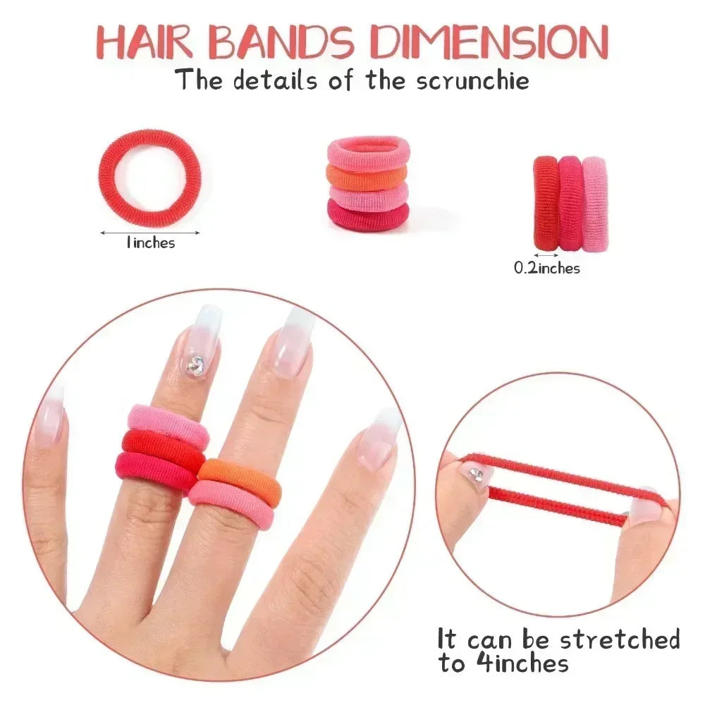 Colorful Nylon Elastic Hair Ties For Kids Gentle Hold - Smarsty