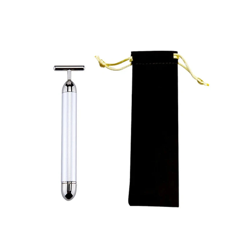 24K Gold Electric Face Roller for Youthful Skin - Smarsty