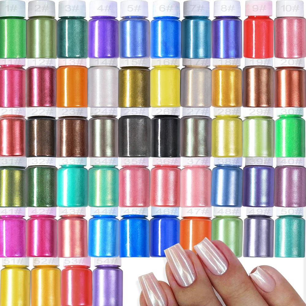 Pearlescent Nail Art Glitter Powder for Stunning Manicures - Smarsty
