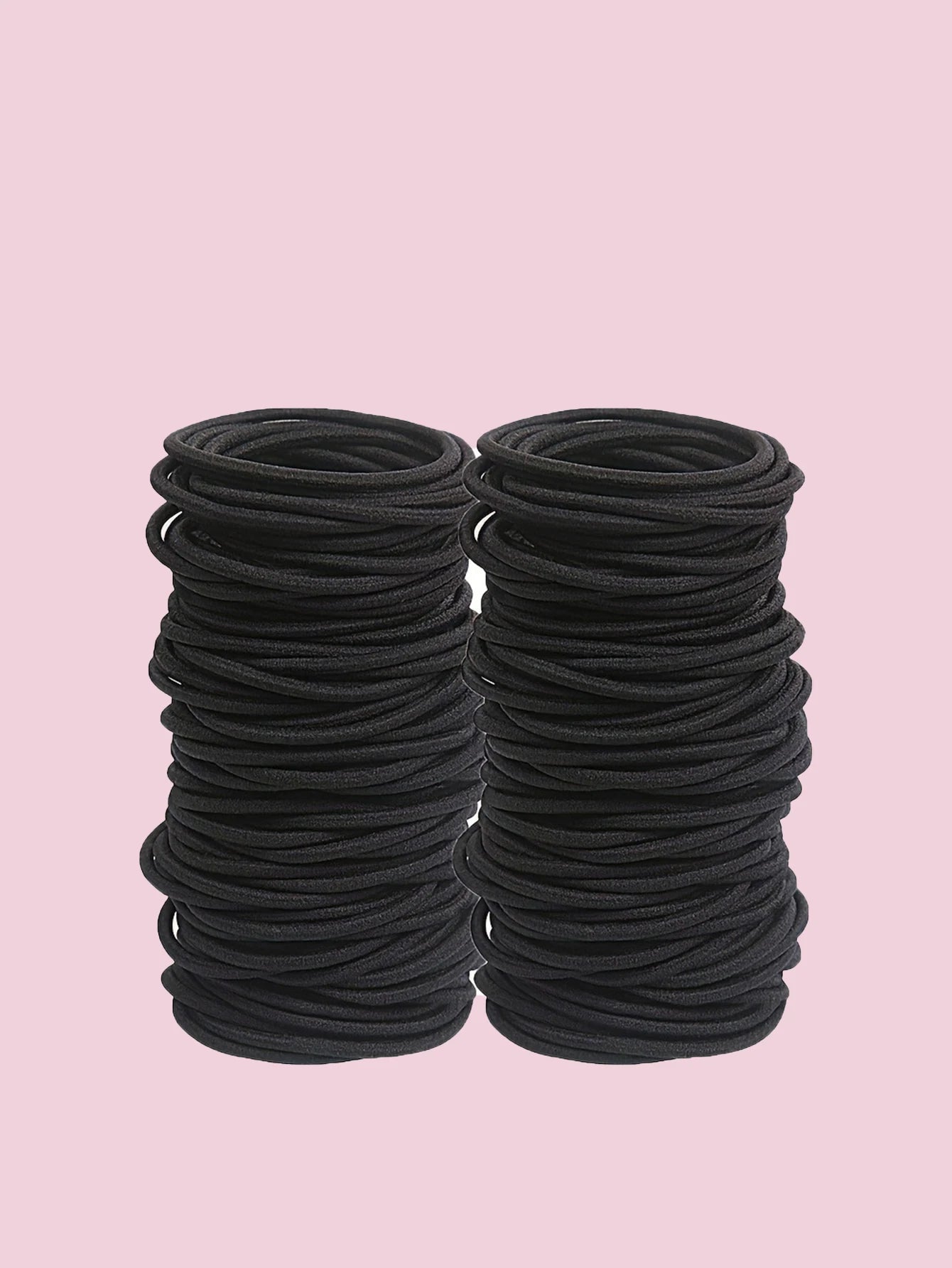 High Elastic Black Hair Bands Strong 50 Pack No Crease - Smarsty