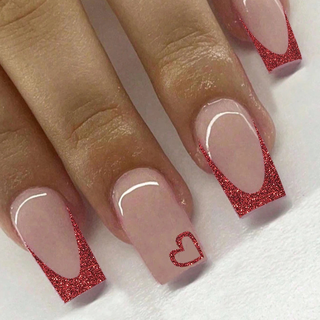 Medium Ballerina Pink Press On Nails with French Tips - Smarsty