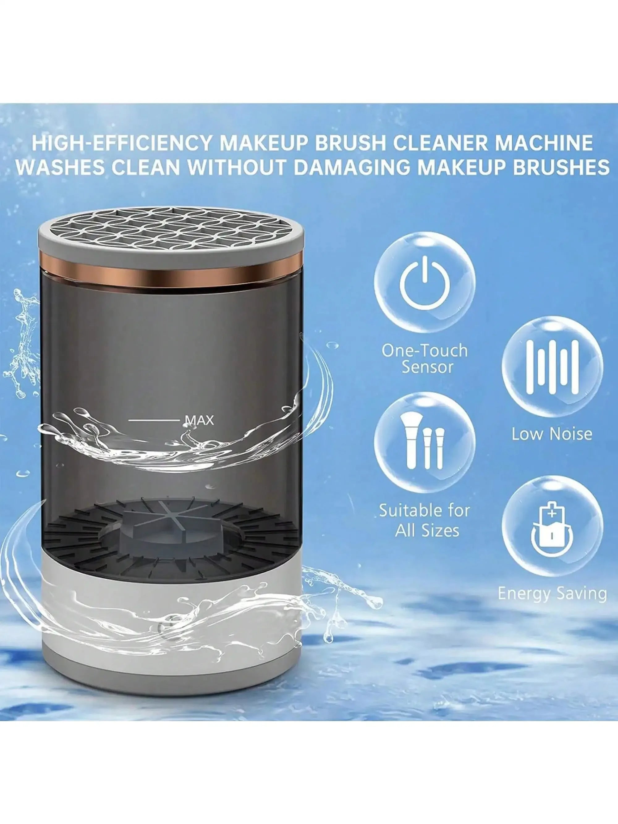 Electric Makeup Brush Cleaner Machine for Effortless Cleaning - Smarsty