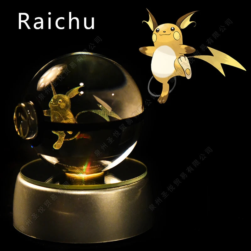 3D Pokemon Crystal Ball Night Light Lamp - Smarsty