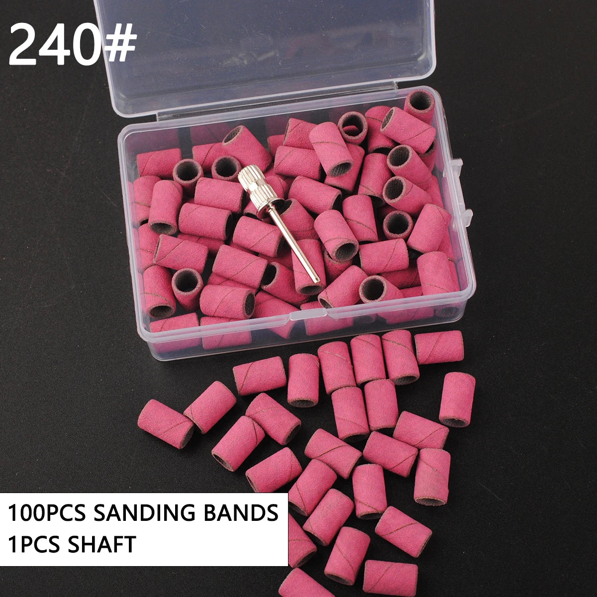 100 Pcs Sanding Bands Set for Nail Drill Care - Smarsty