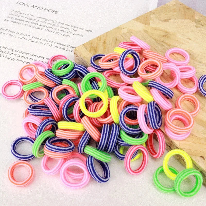 200 Pack Nylon Hair Bands Colorful Gentle No Damage - Smarsty
