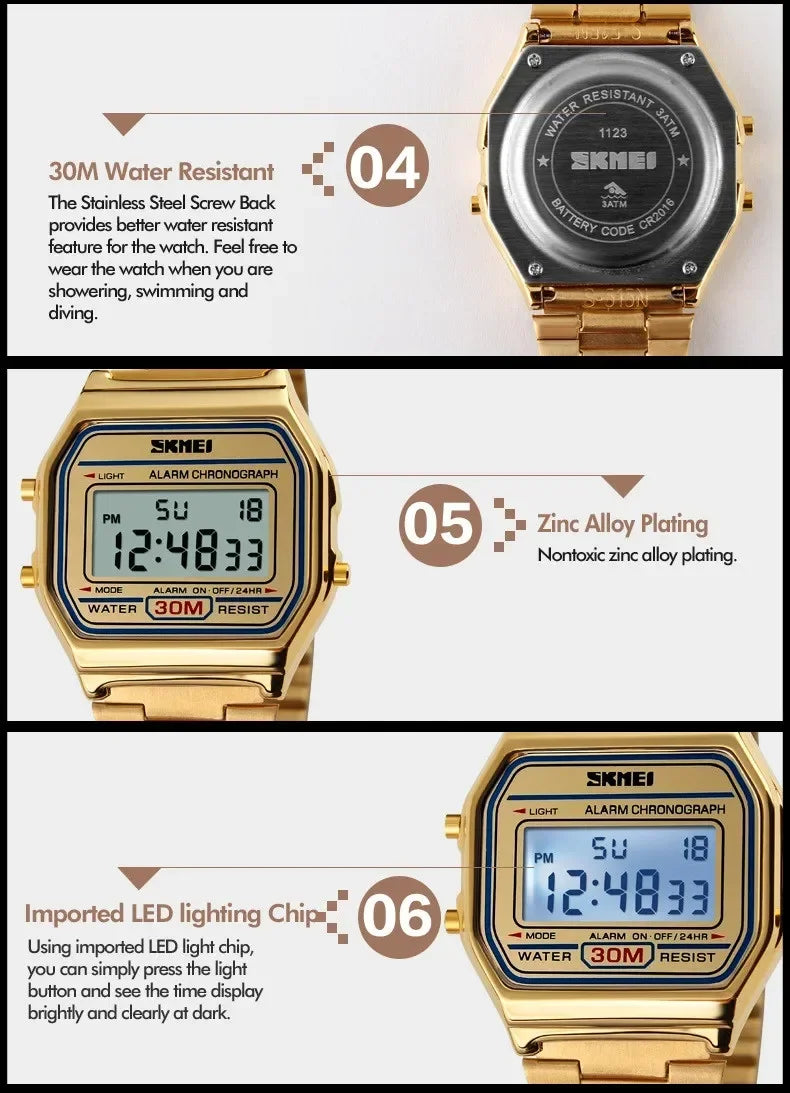 SKMEI 1123 Waterproof Digital Sports Watch for Men - Smarsty