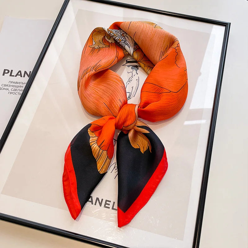 Luxury Silk Satin Scarf for Women with Sun Protection - Smarsty