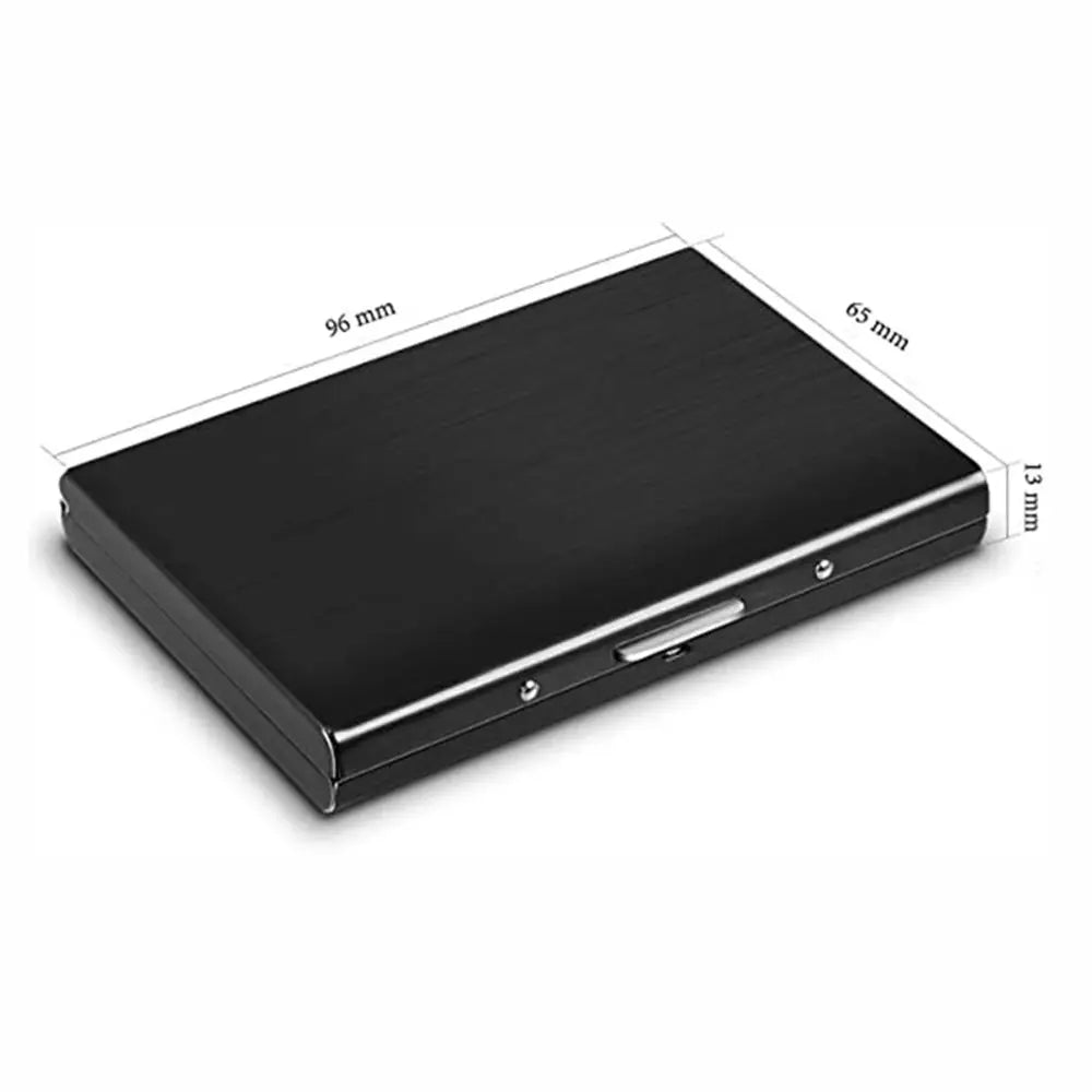 Fashion Durable 6 Card Slots Card Holder Stainless Steel Case Anti-demagnetization Box Portable Organizer Protector