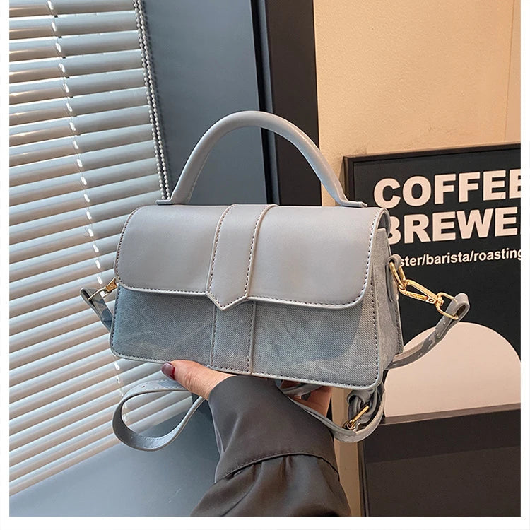 Versatile PU Leather Shoulder Bag For Women Square Satchel - Smarsty