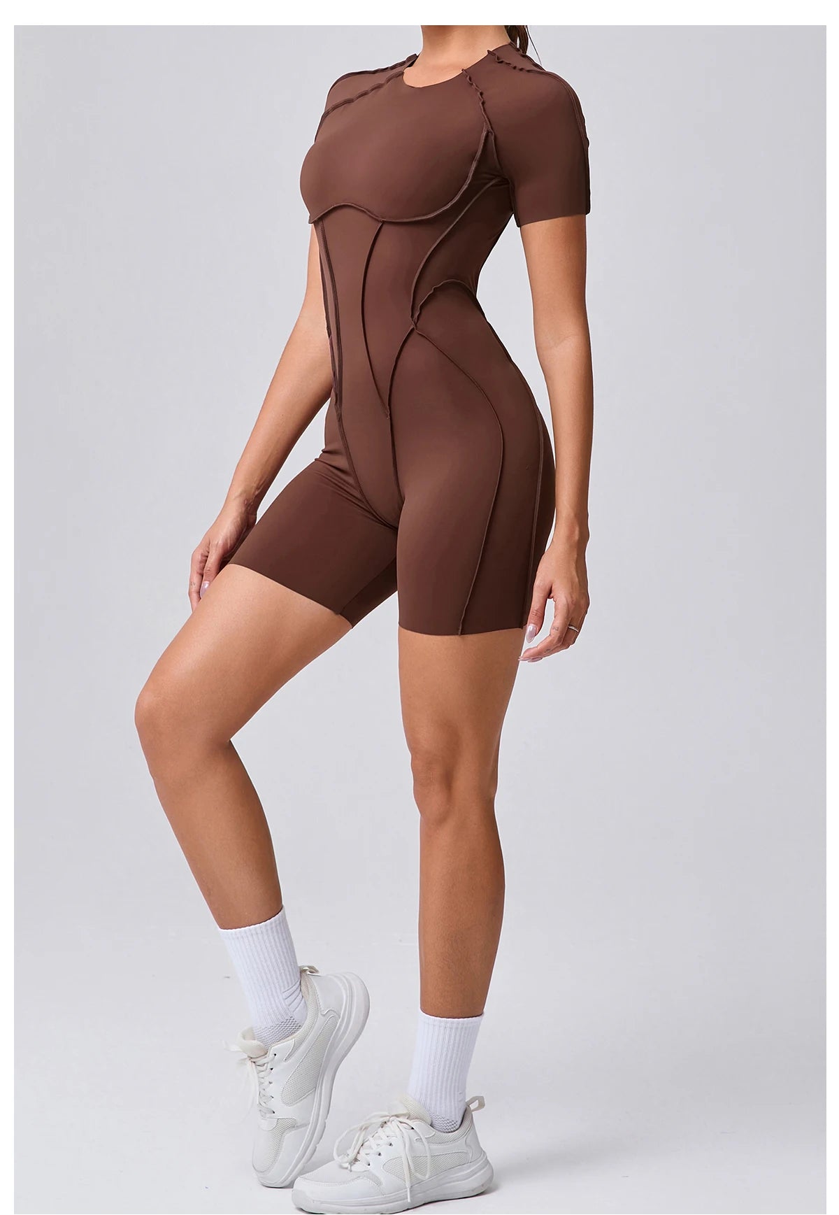 Short Jumpsuit Gym Clothes For Women Sportswear Fitness Overalls Backless Scrunch Booty Yoga Suit Sports Set Outfit - Smarsty