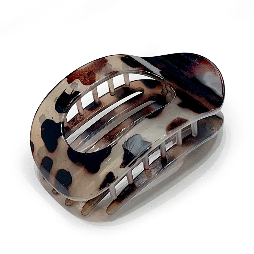 Fashion Leopard Oval Hair Claw Clip for Women - Smarsty