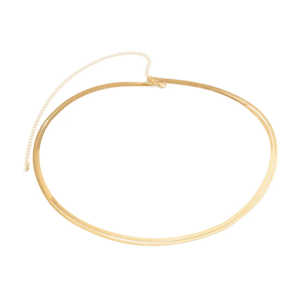 Double Layer Metal Snake Chain Belly Waist Jewelry - Smarsty