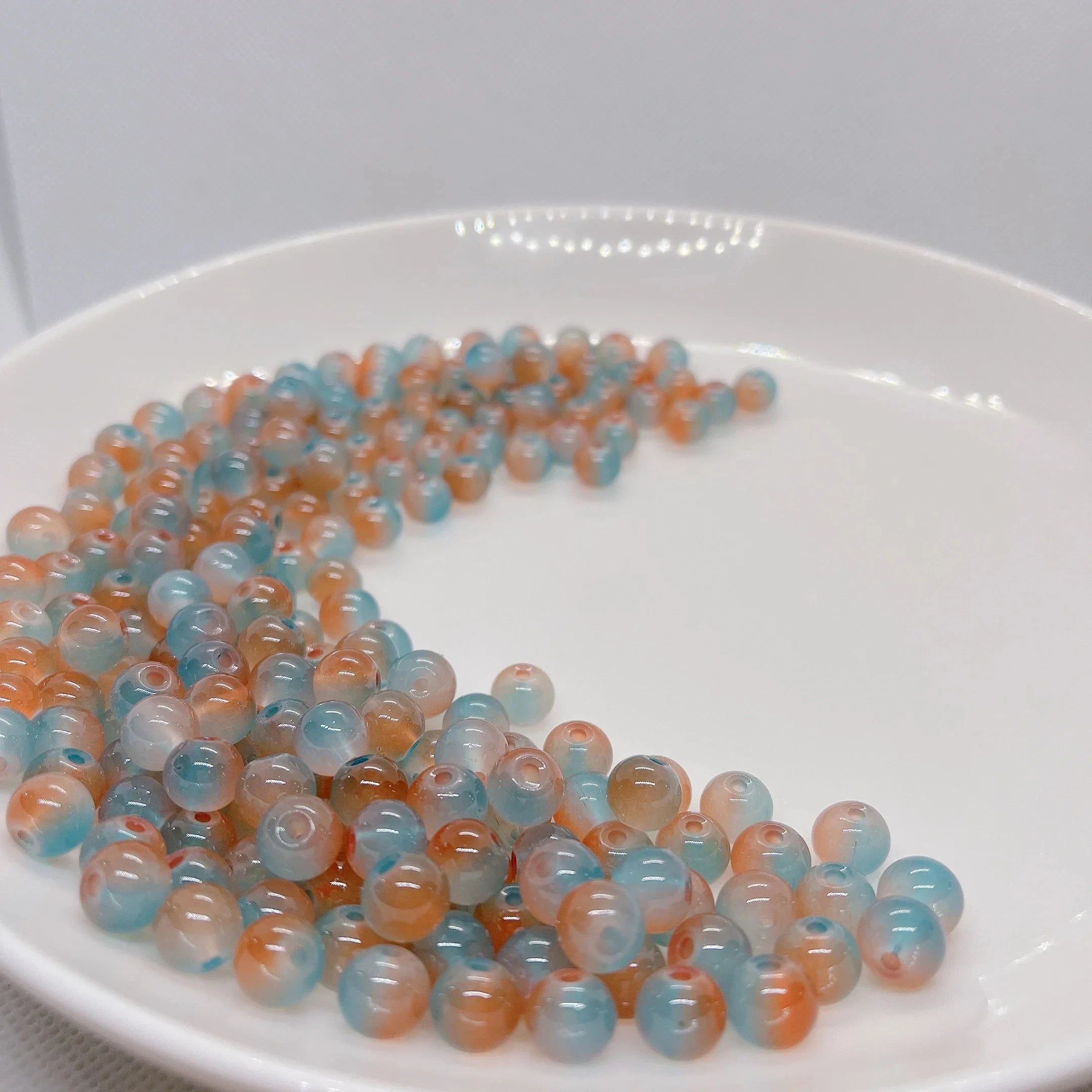 8mm Multicolor Glass Beads for Handmade Jewelry - Smarsty