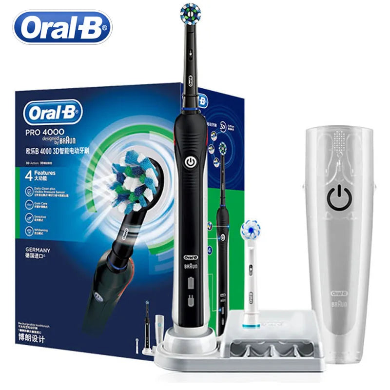 Oral B Electric Toothbrush Pro 4000 with Pressure Sensor - Smarsty