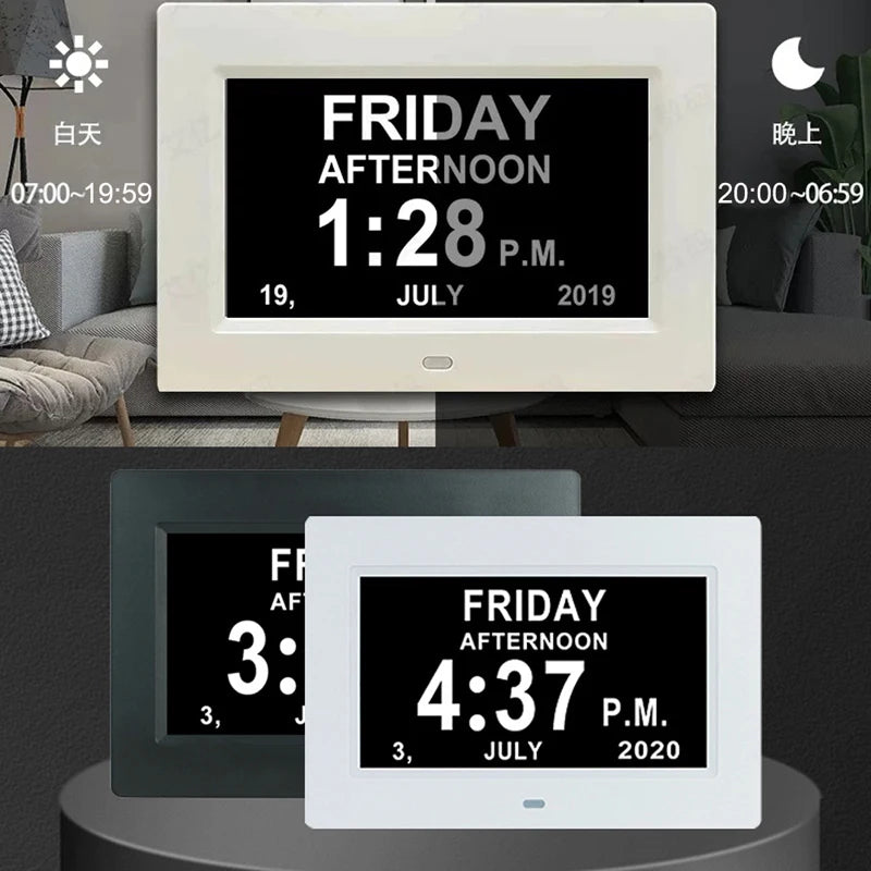 Digital LED Calendar Clock with 12 Alarms and Multi-Language Display - Smarsty