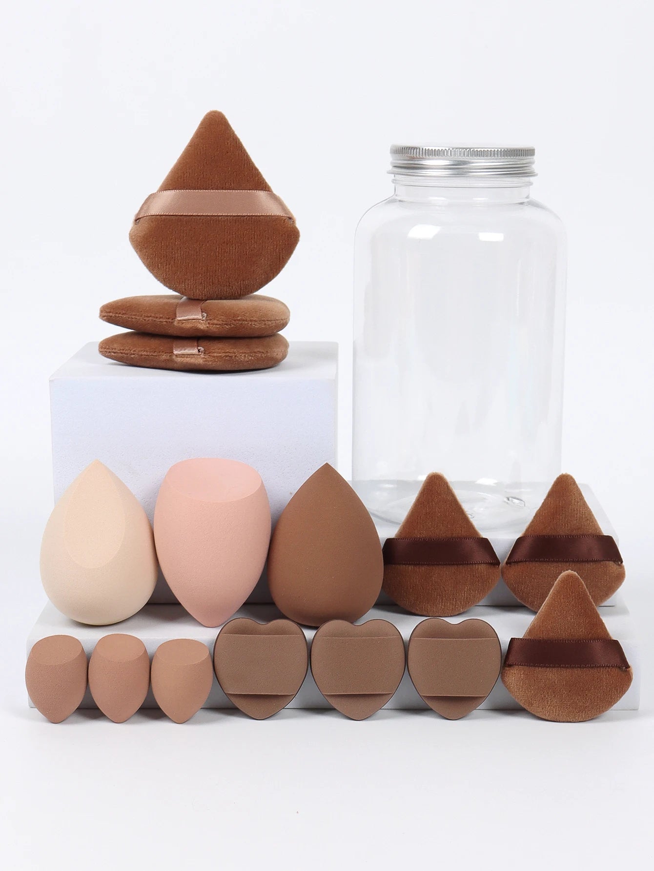 Spring Cosmetic Puff Set with Mini Makeup Eggs and Cushions - Smarsty