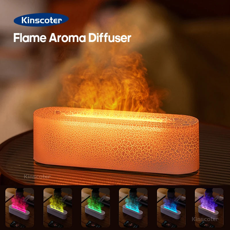 Kinscoter RGB Flame Aroma Diffuser with Cool Mist - Smarsty