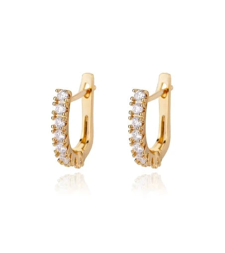 Stainless Steel Star Hoop Earrings Gold Tone Hypoallergenic - Smarsty