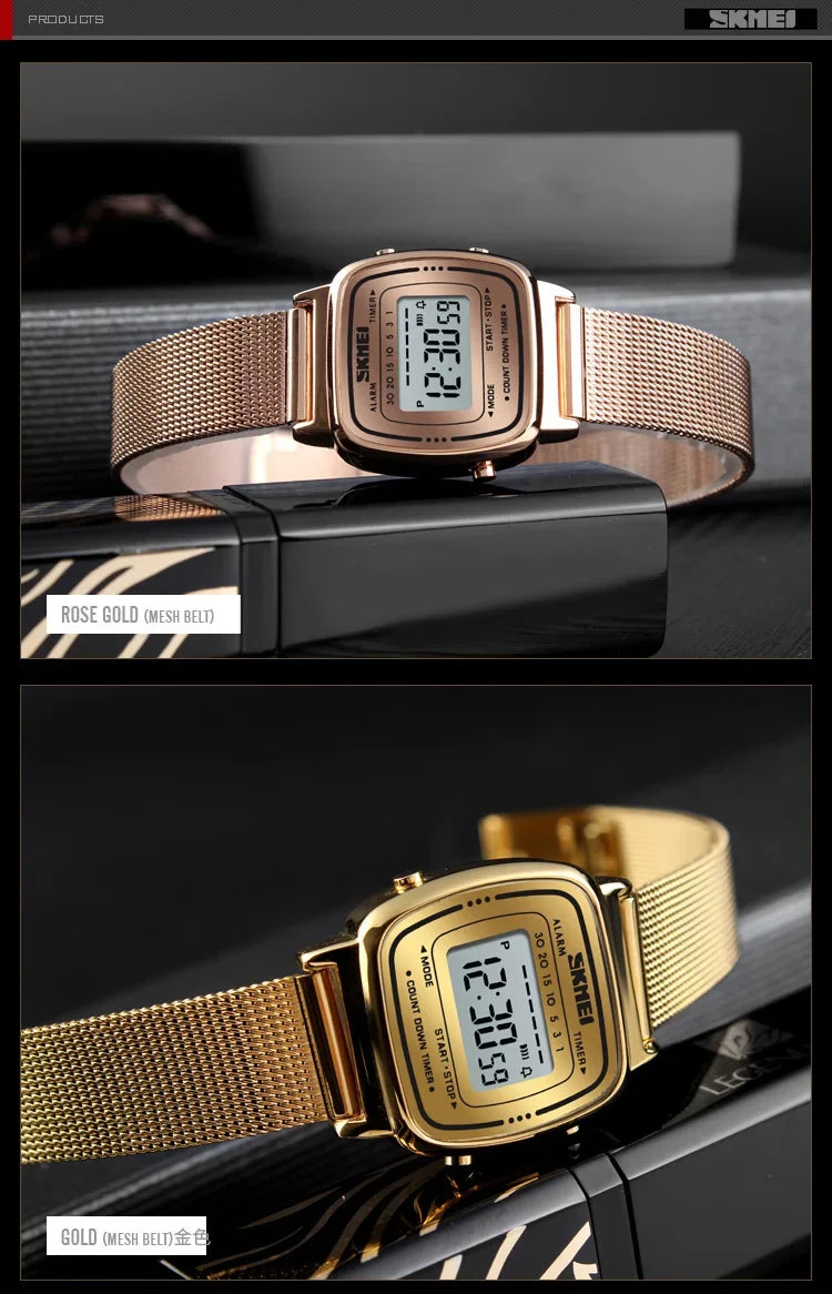 SKMEI 1901 Luxury Waterproof Digital Women's Watch - Smarsty