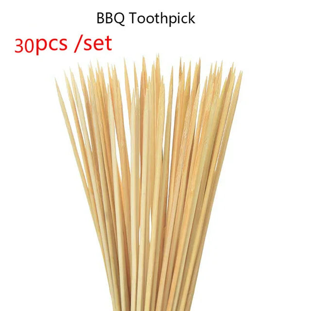Disposable Wooden BBQ Skewers for Easy Outdoor Grilling - Smarsty