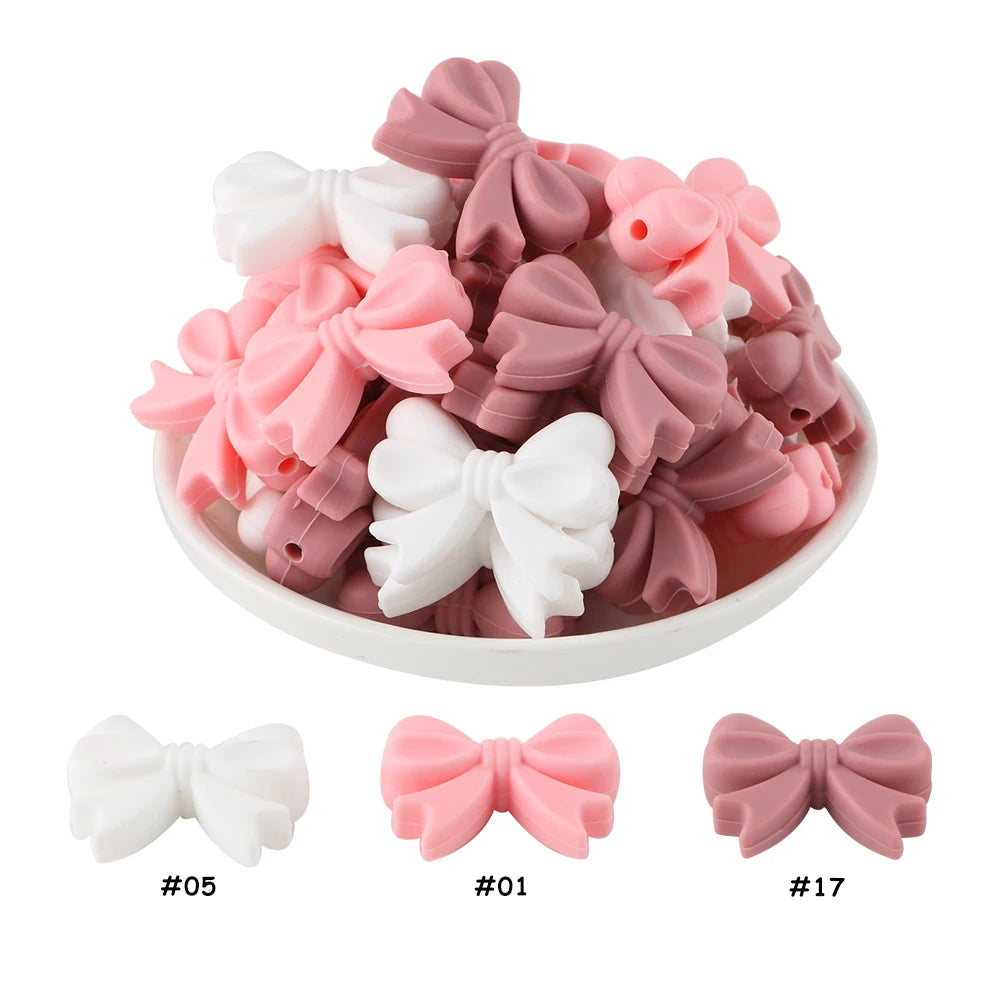 10pcs Silicone Bowknot Beads for DIY Jewelry Making - Smarsty