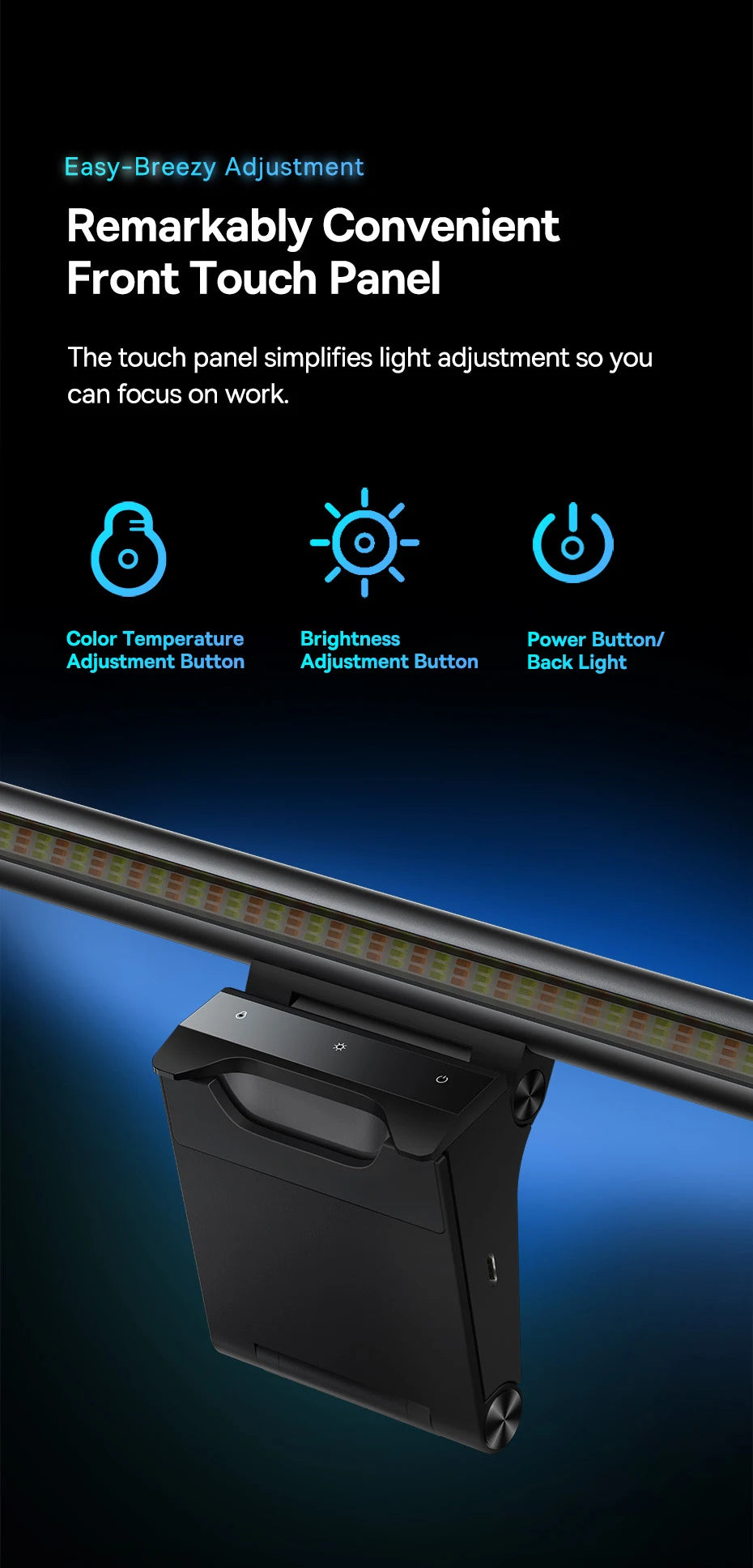 Baseus LED Screen Light Desk Lamp for Reading - Smarsty