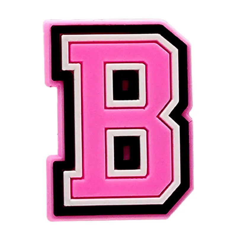 Pink Letter Shoe Charms for Crocs Accessories Women Clogs Pins Men Badge Kids Jeans Girls Decorations Buckle Shoes Accessories