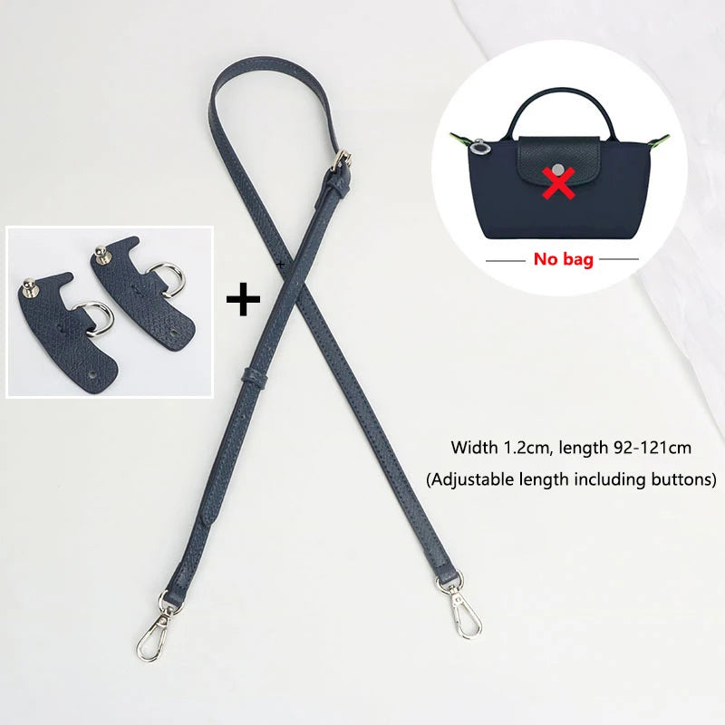 1 Set Bag Strap For Longchamp Mini Punch-free Genuine Leather Shoulder Strap Set Transformation Crossbody Strap Bag Accessories