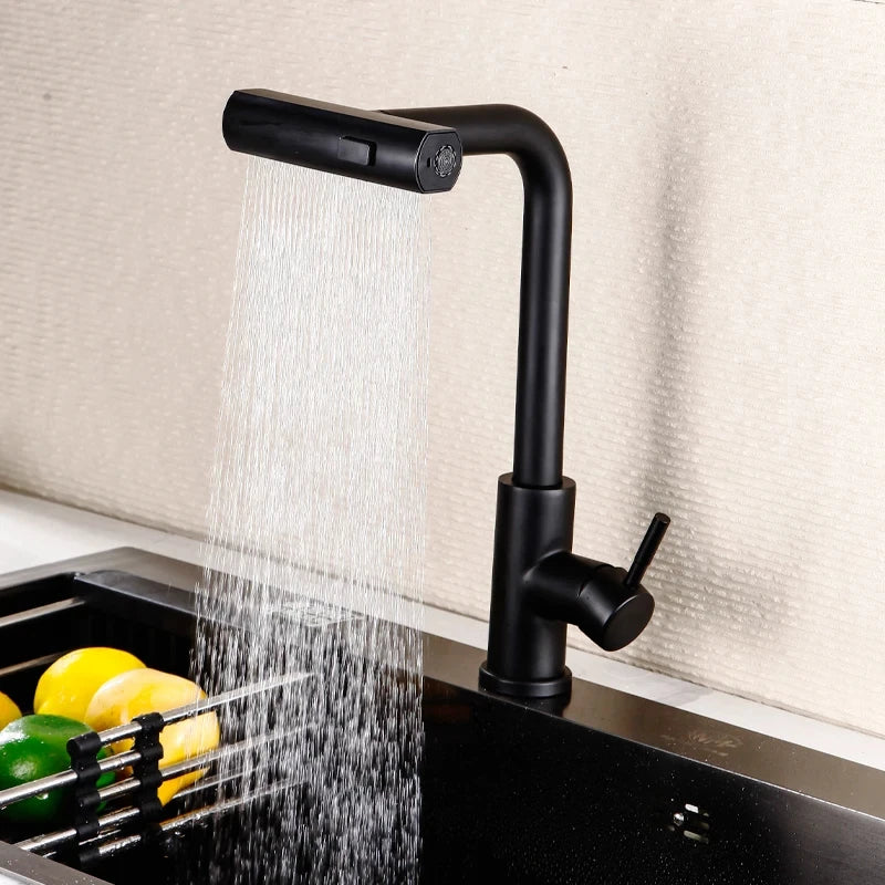 Flexible Stainless Steel Kitchen Faucet with Stream Shower Mode - Smarsty