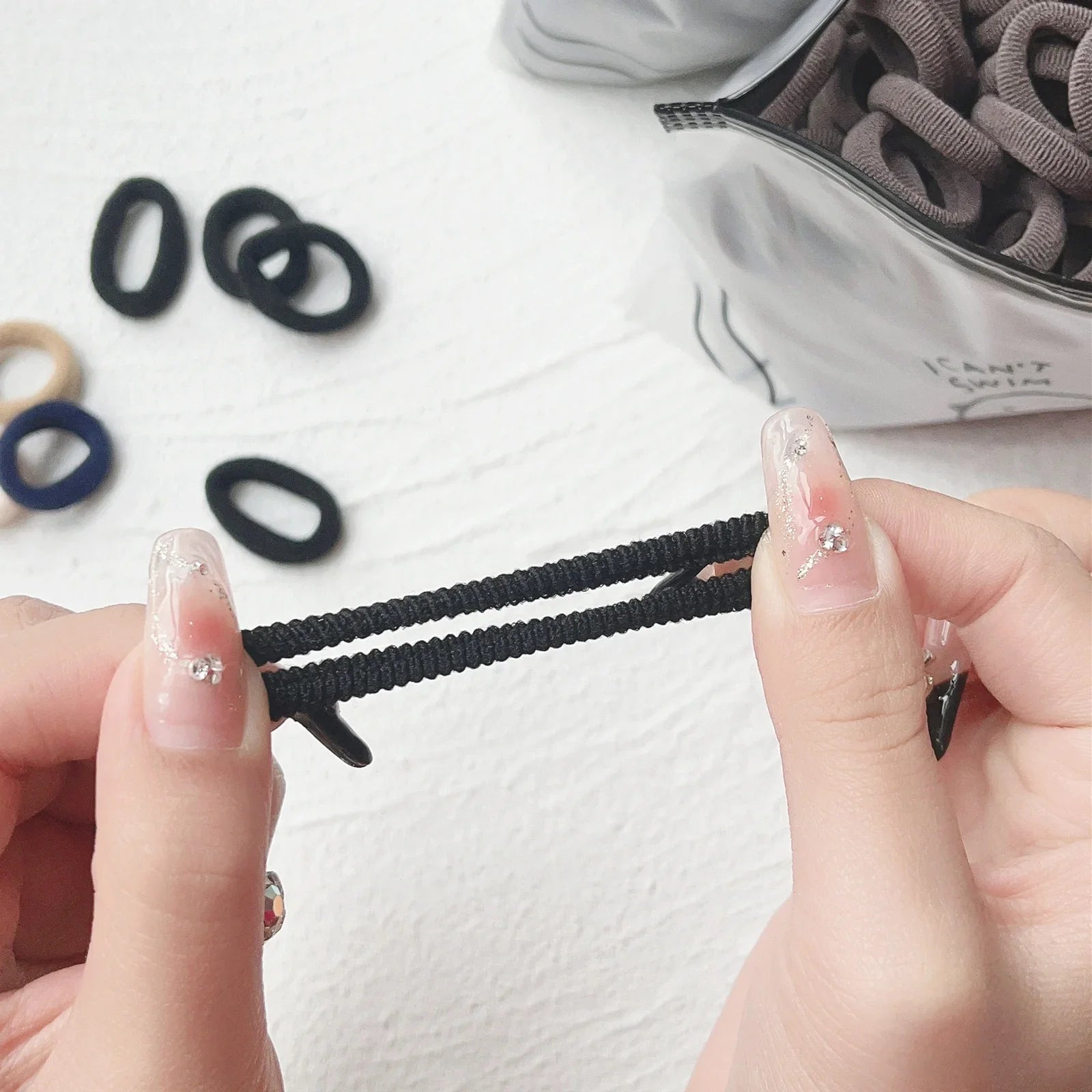 50PCS Colorful Nylon Hair Ties For Kids Gentle Hold - Smarsty