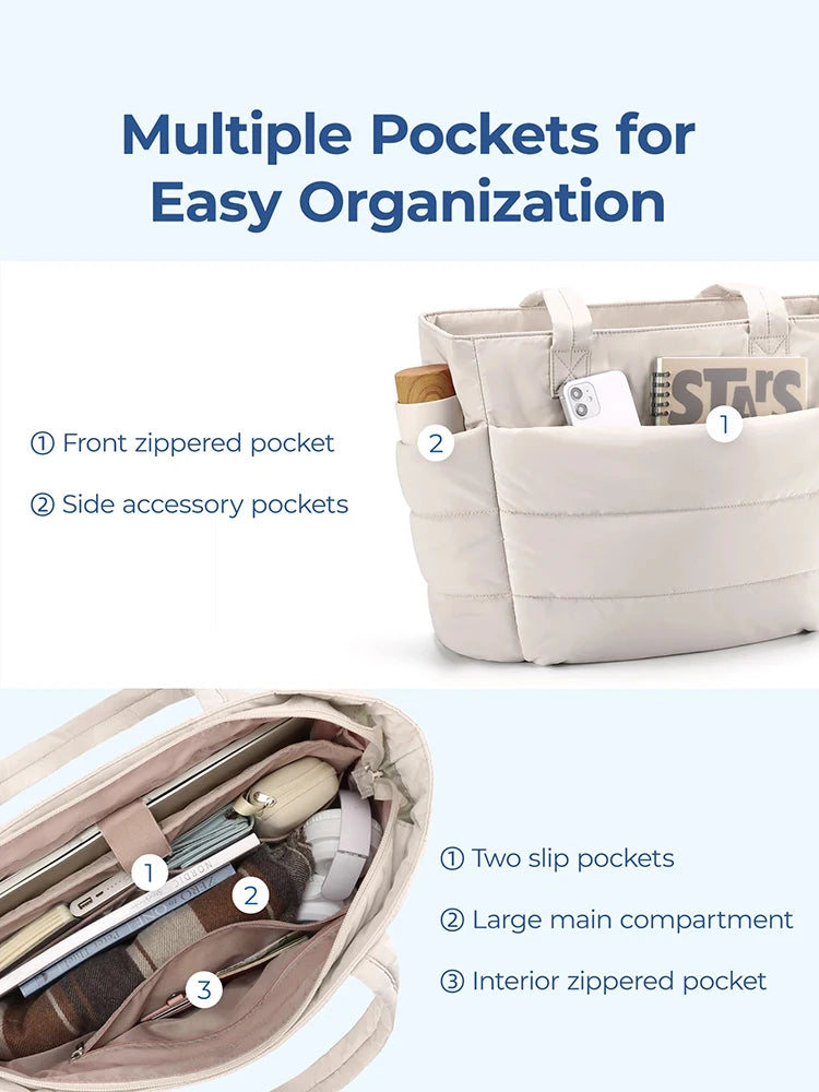Large Capacity Women Tote Bag Lightweight Fluffy Travel - Smarsty