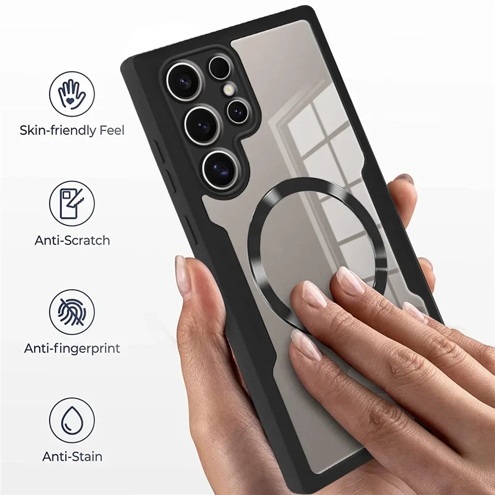 Smarsty 360 Degree Shockproof MagSafe Case Transparent Cover -