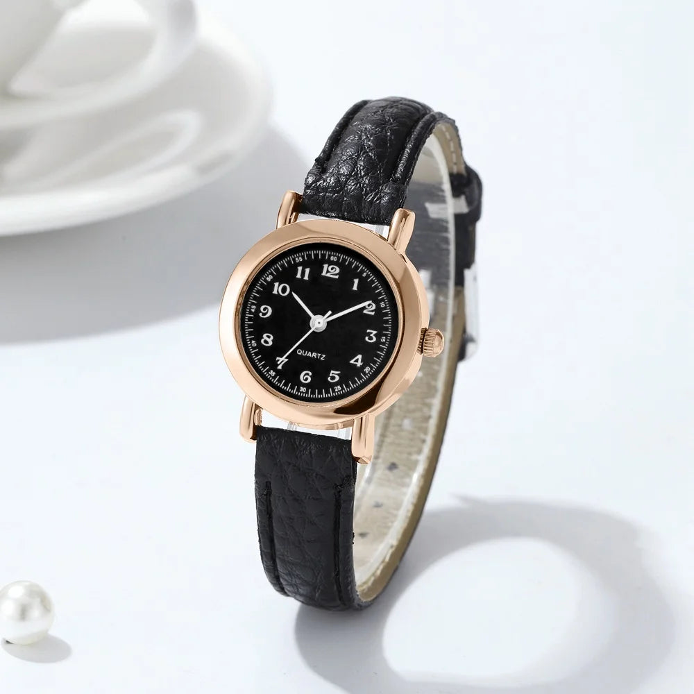 Women's Fashion Arabic Quartz Watch with Leather Band - Smarsty