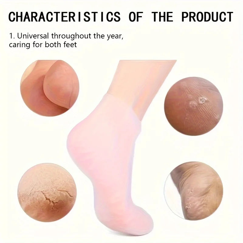 Silicone Foot Care Socks for Softening Cracked Heels - Smarsty