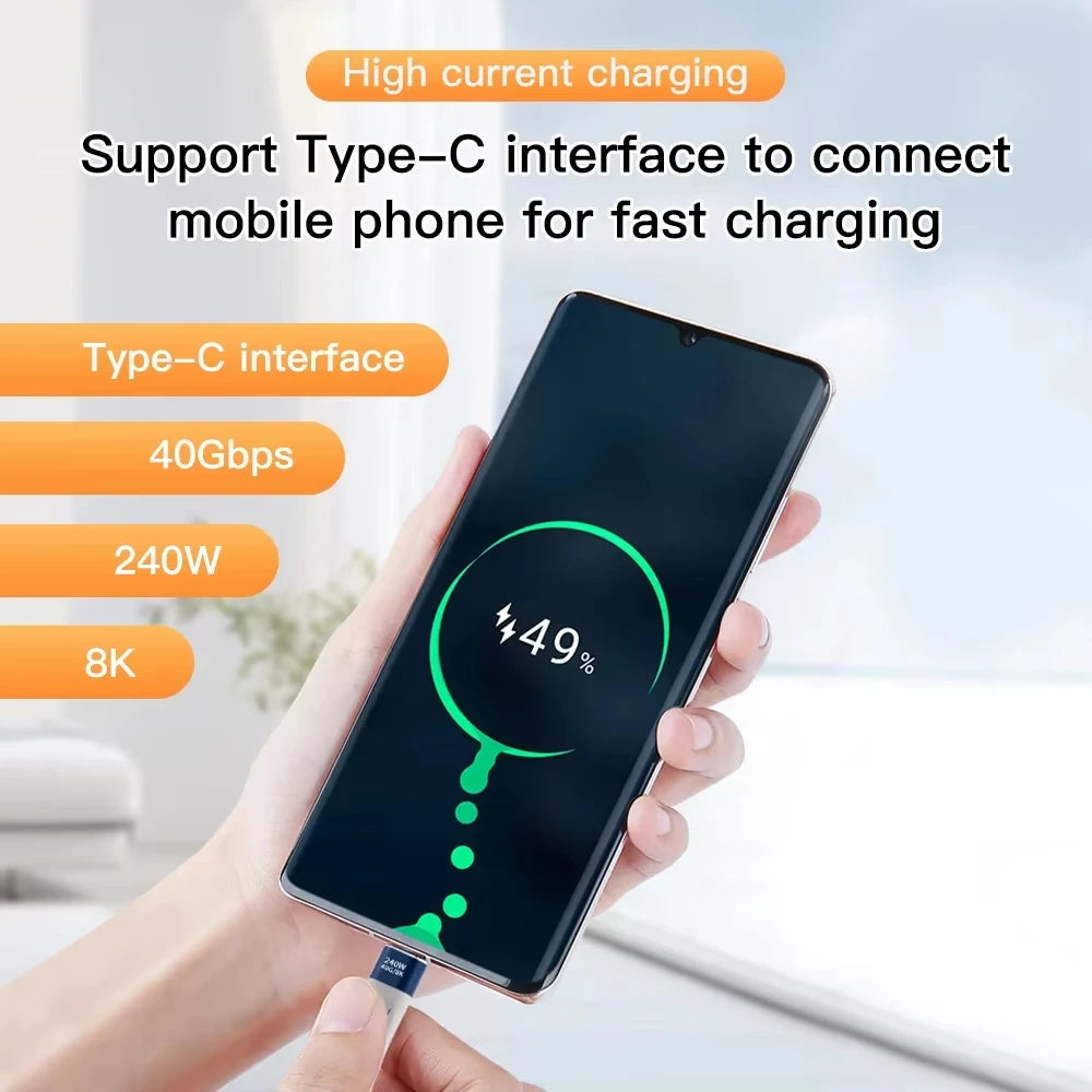 USB C to USB C Fast Charging Cable 240W 8K Data Transfer - Smarsty