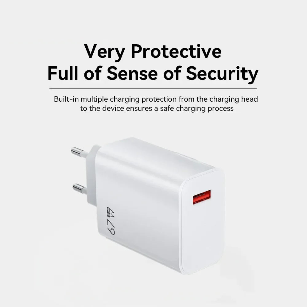 67W USB C Fast Charger With Cable For Android Phones - Smarsty