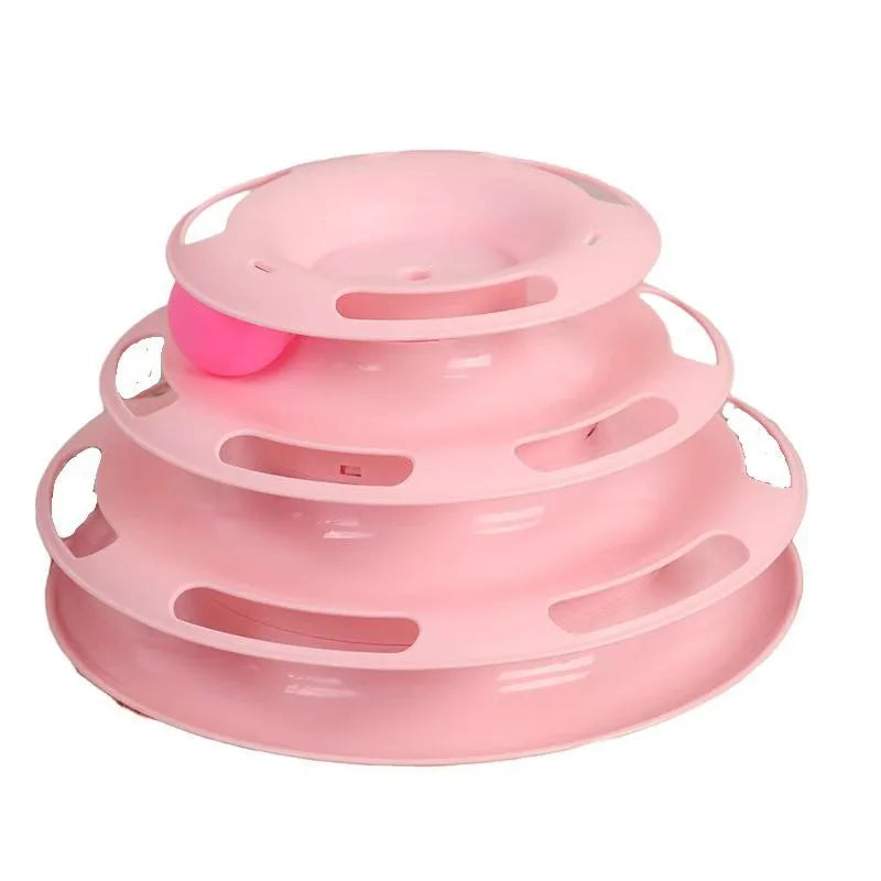 Interactive Three-Layer Cat Turntable Toy for Fun Play - Smarsty