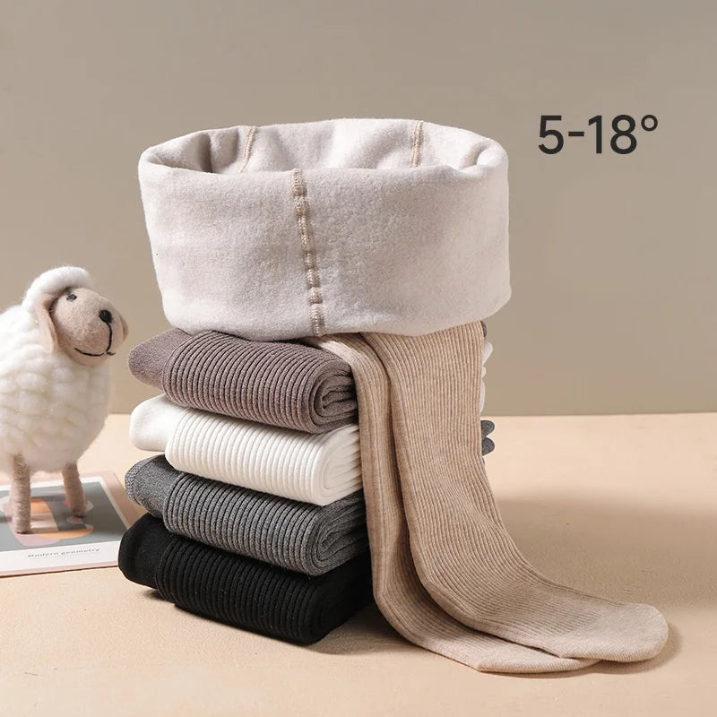 Children's Tights For Girls Winter Thick Warm Kids Girls Pantyhose Outdoor Leggings Keep Warm Plush Child Dance Tight For 2-10T