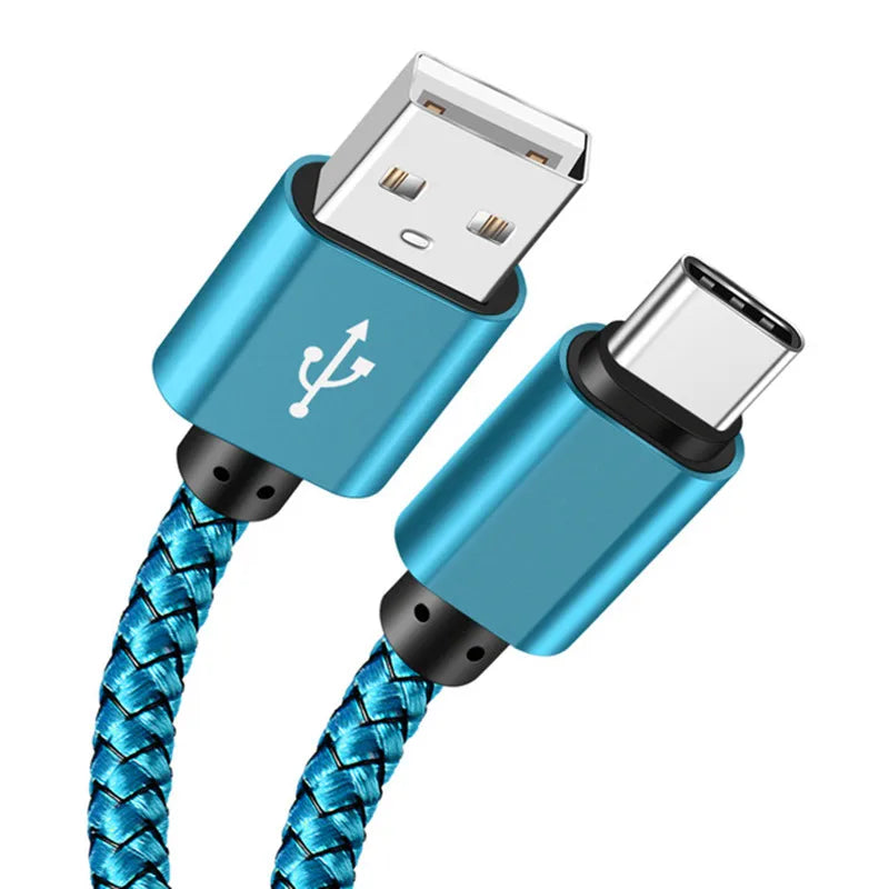USB A to Type C Fast Charging Cable Nylon 1M 2M 3M - Smarsty