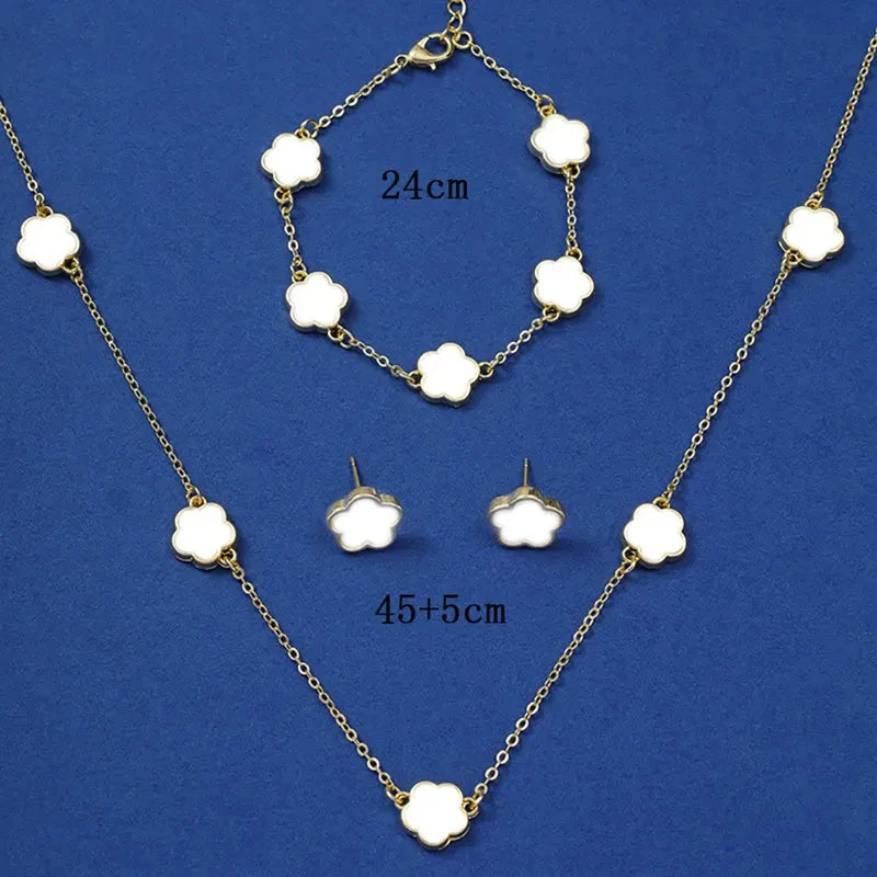 Lucky Five-Petal Flower Jewelry Set for Women - Smarsty