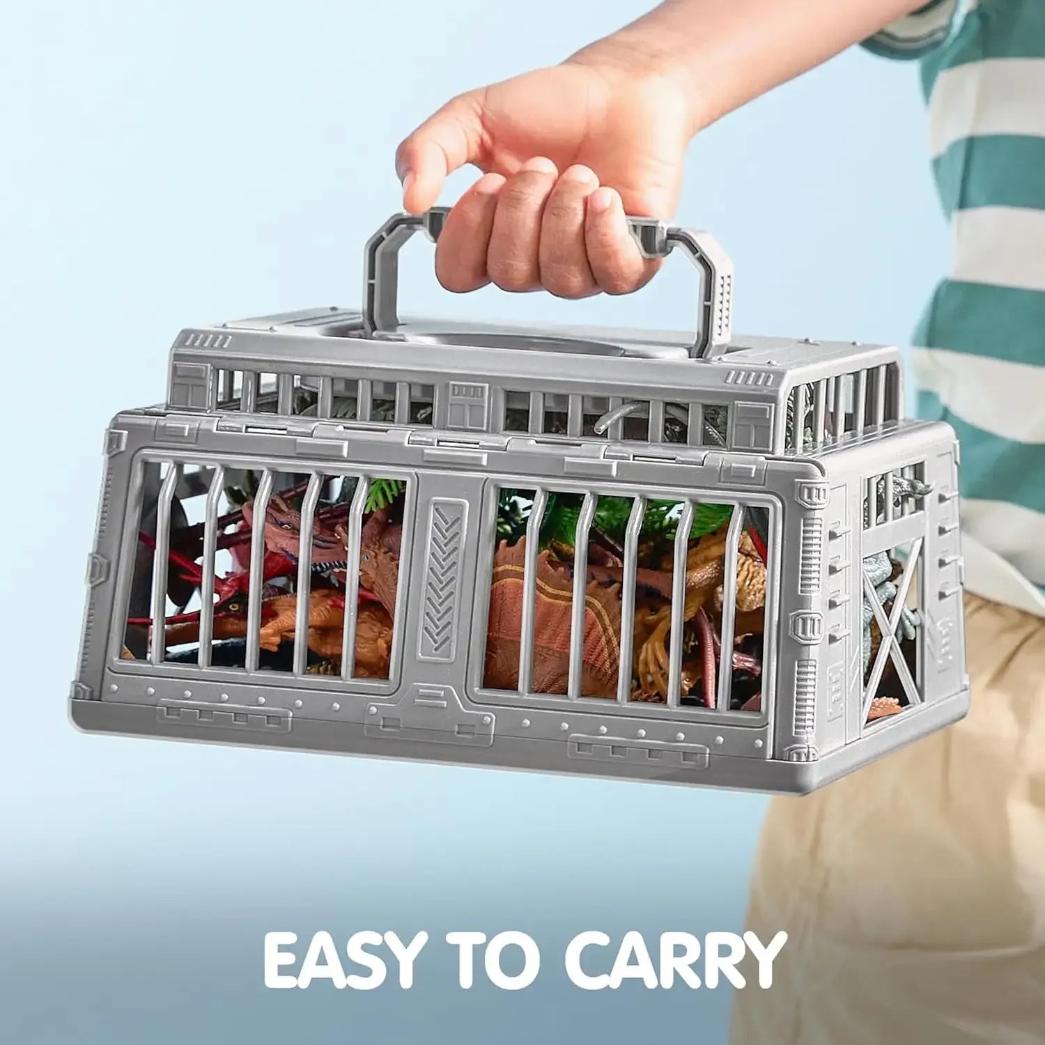 Joyfy 19 PCS Realistic Dinosaur Figures Toys with Activity Play Mat & Trees Dino Playset Toys for Kids 3-6 Year Birthday Gifts