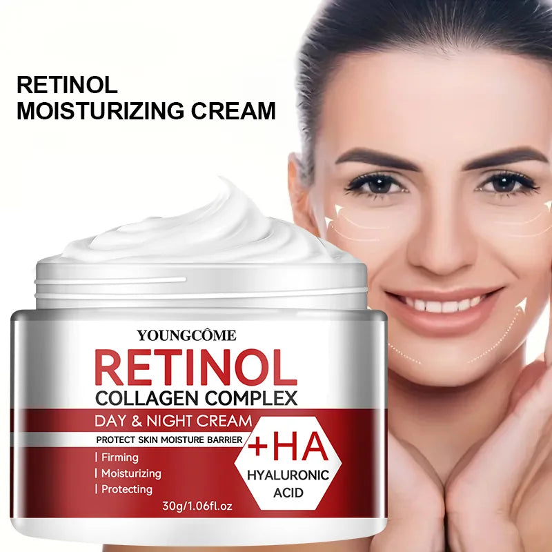 Retinol Collagen Facial Care Moisturizing Cream Deep Hydration Suitable for dry Aging Face Cream Moisturizing Skin Repair - Smarsty