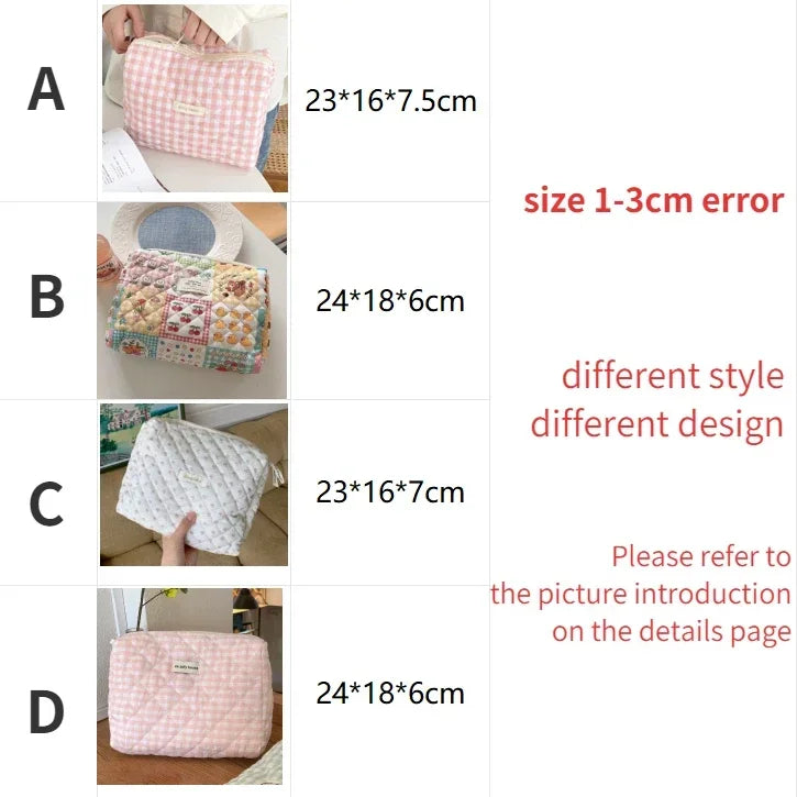 Large Capacity Women's Cosmetic Bags Cases Casual Ladies Small Storage Bag with Zipper Female Travel Clutch Bag Small Handbags - Smarsty