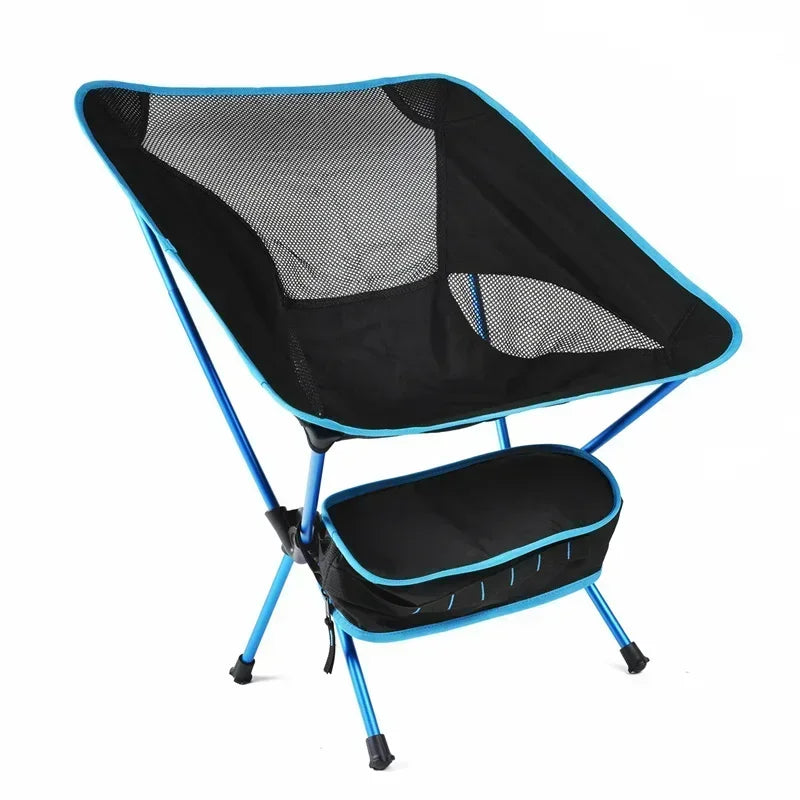 Outdoor Portable Folding Chair Beach Chairs for BBQ Travel Beach Hiking Picnic Seat Easy to Carry Convenient by Smarsty