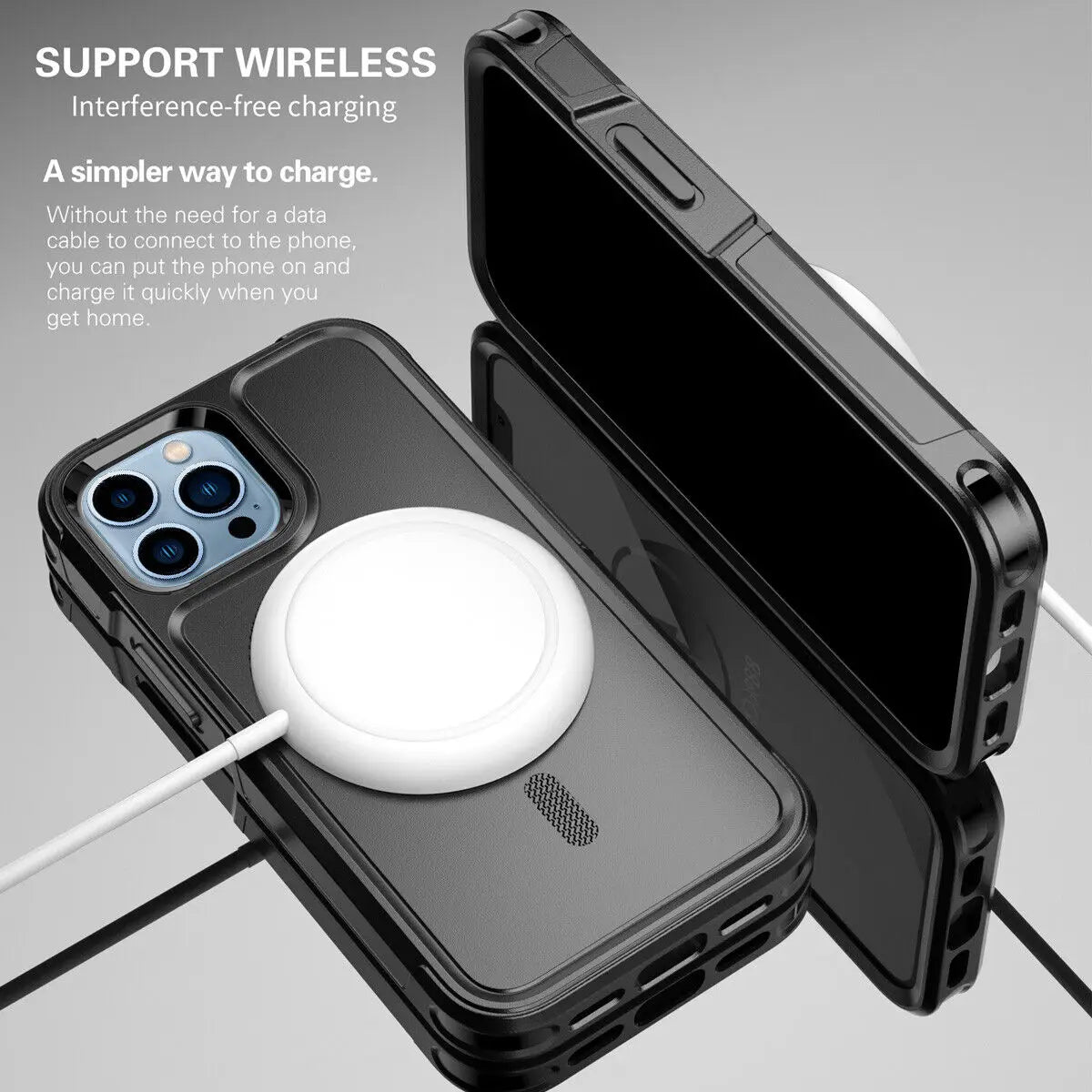 Magnetic Case for iPhone 15 14 Pro Max Plus 13 mini 12 for MagSafe Military Grade Drop Protective Tough Shockproof Case